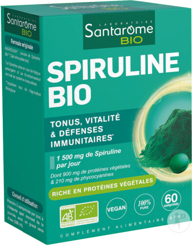 Santarome Spiruline Bio 60 Comprimés