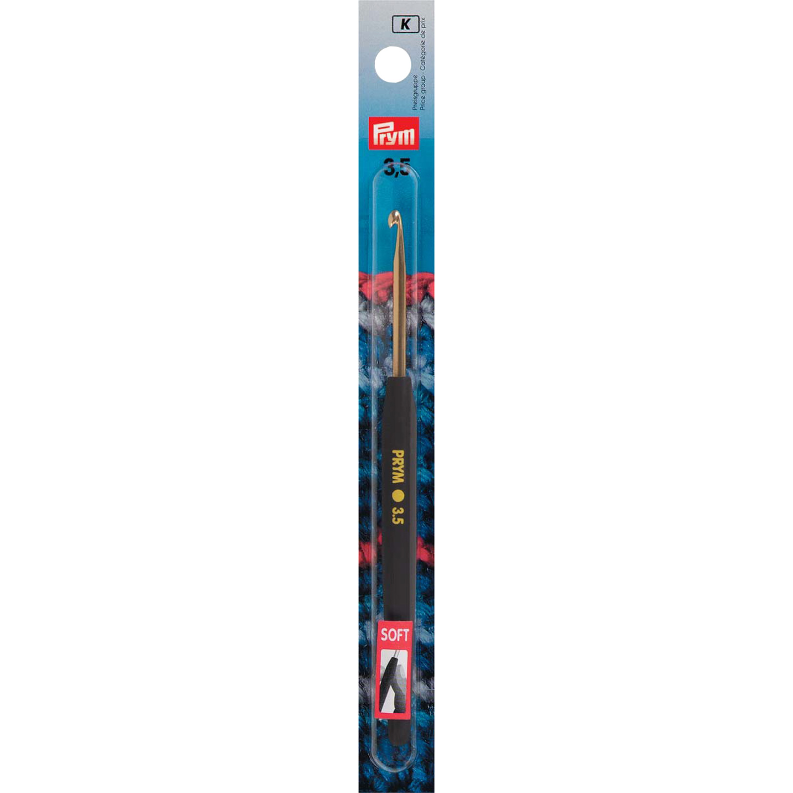 Woll-Häkelnadel - 3,5 mm breit - 13,5 cm lang - Aluminium
