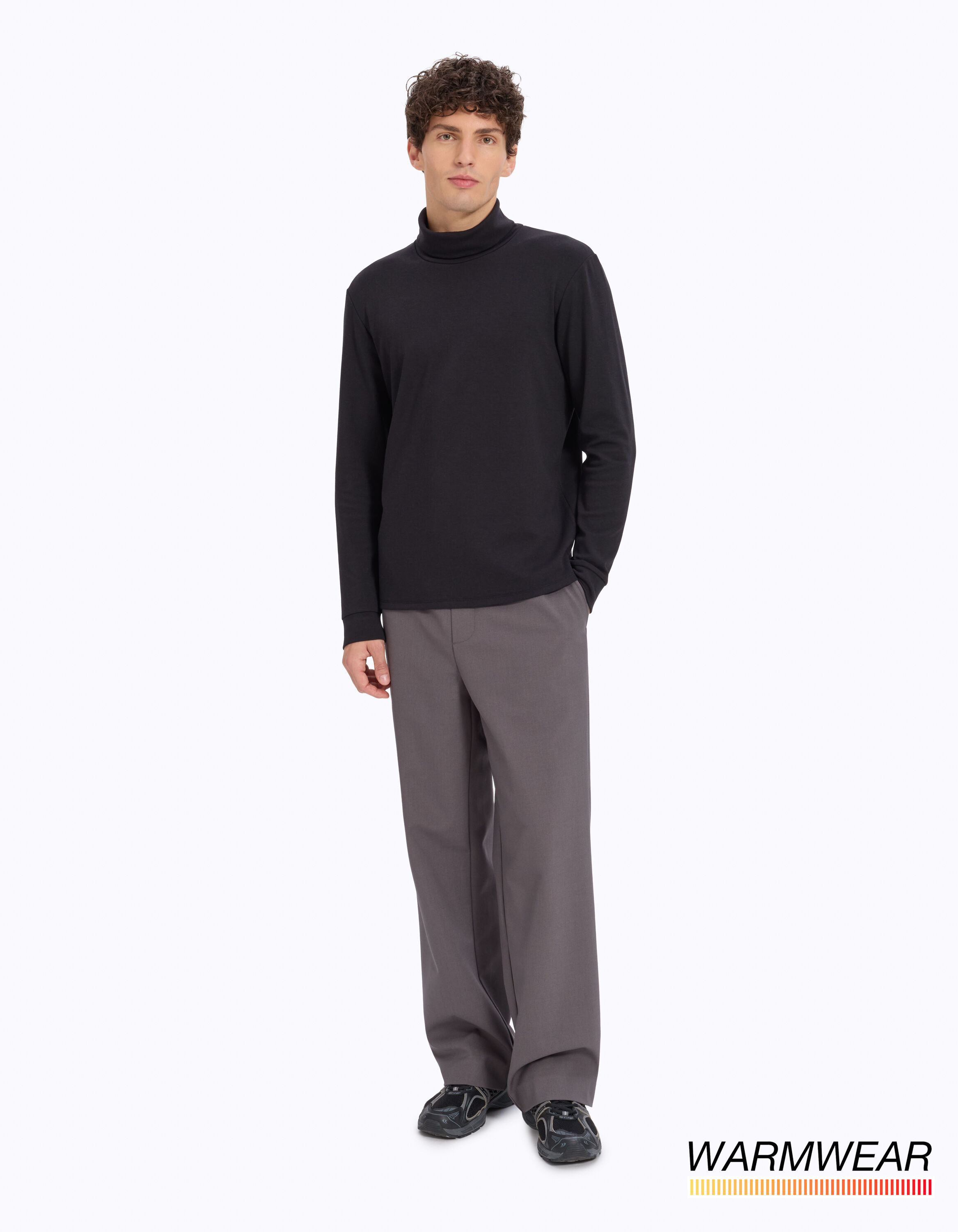 T-shirt col roulé warmwear Niveau 3 - noir