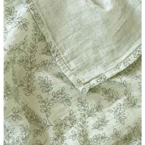 A Little Lovely Company Hydrofiele Doek XL – Leaves – Sage