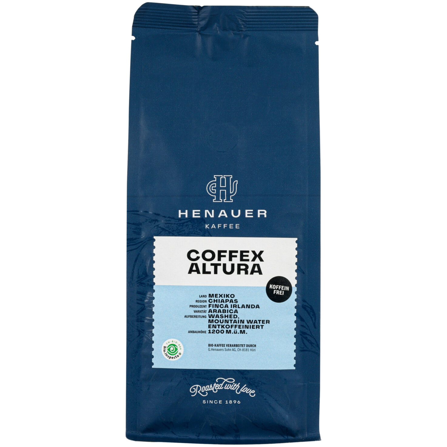 Fairtrade Henauer Bio Bohnenkaffee Coffex Altura