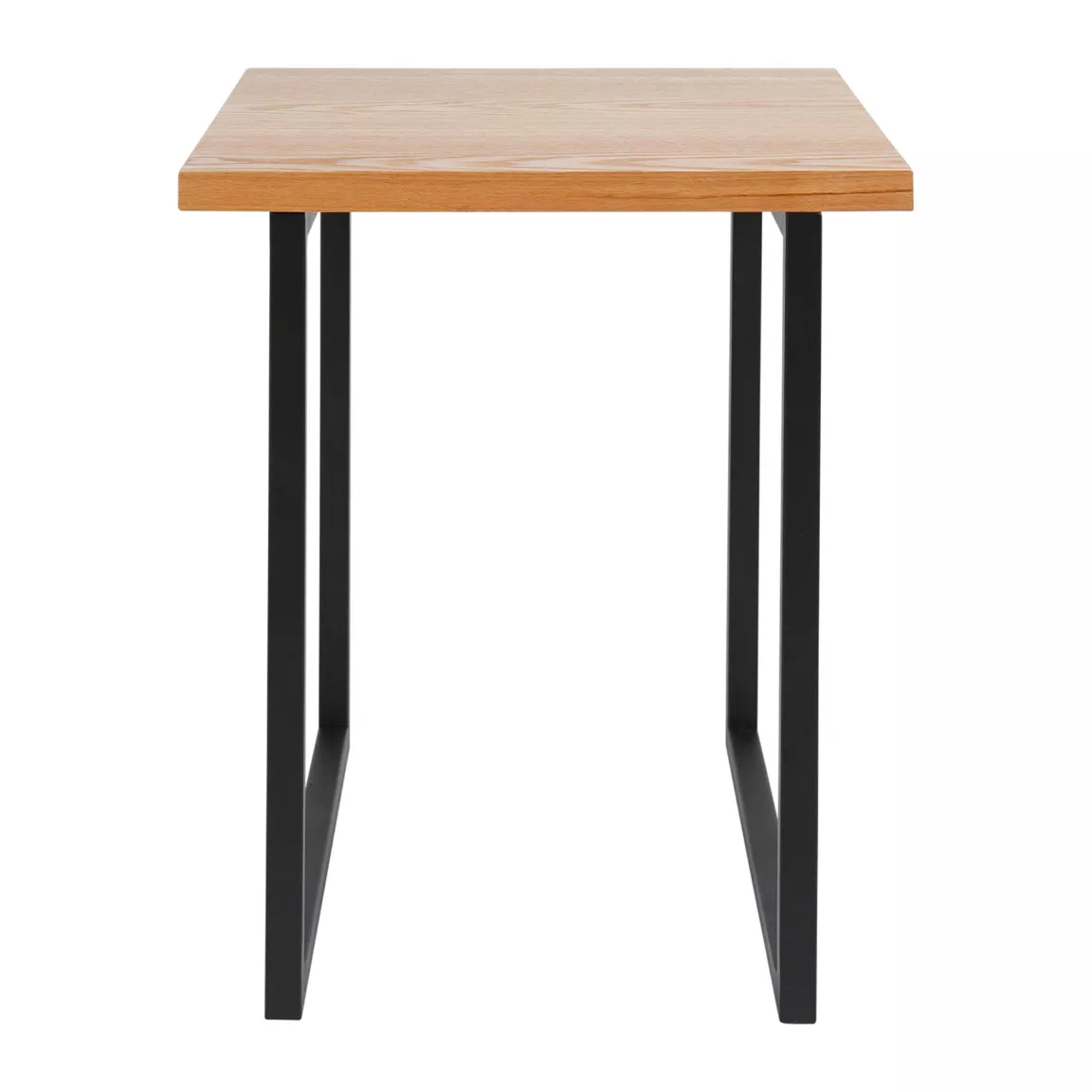 Table d'appoint carrée bois et métal (H50 cm) Mokka