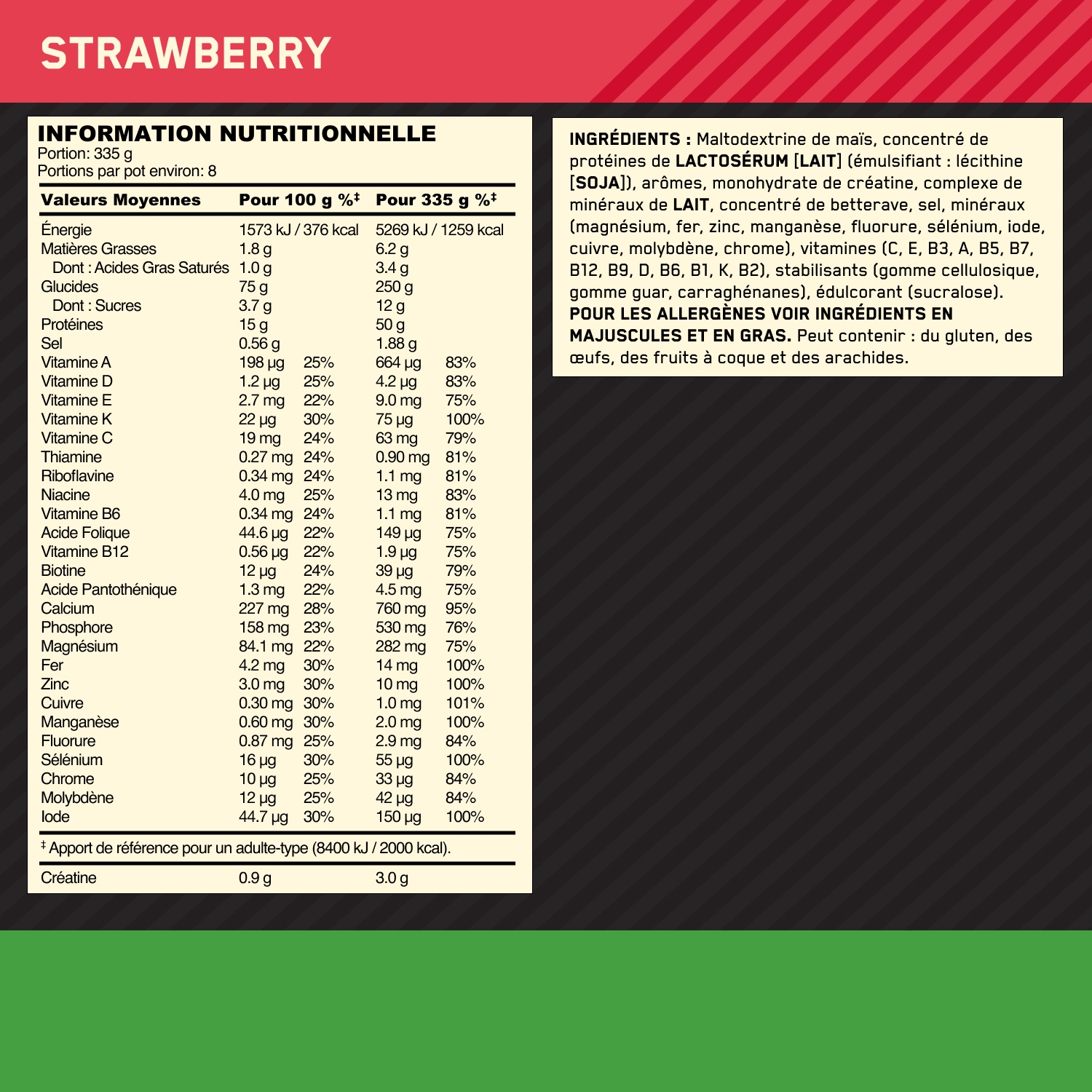 Optimum Nutrition Serious Mass 2721 g Strawberry