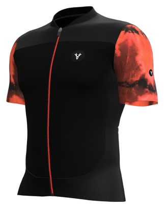 Maillot Manches Courtes LeBram Ventoux Élément Orange Noir