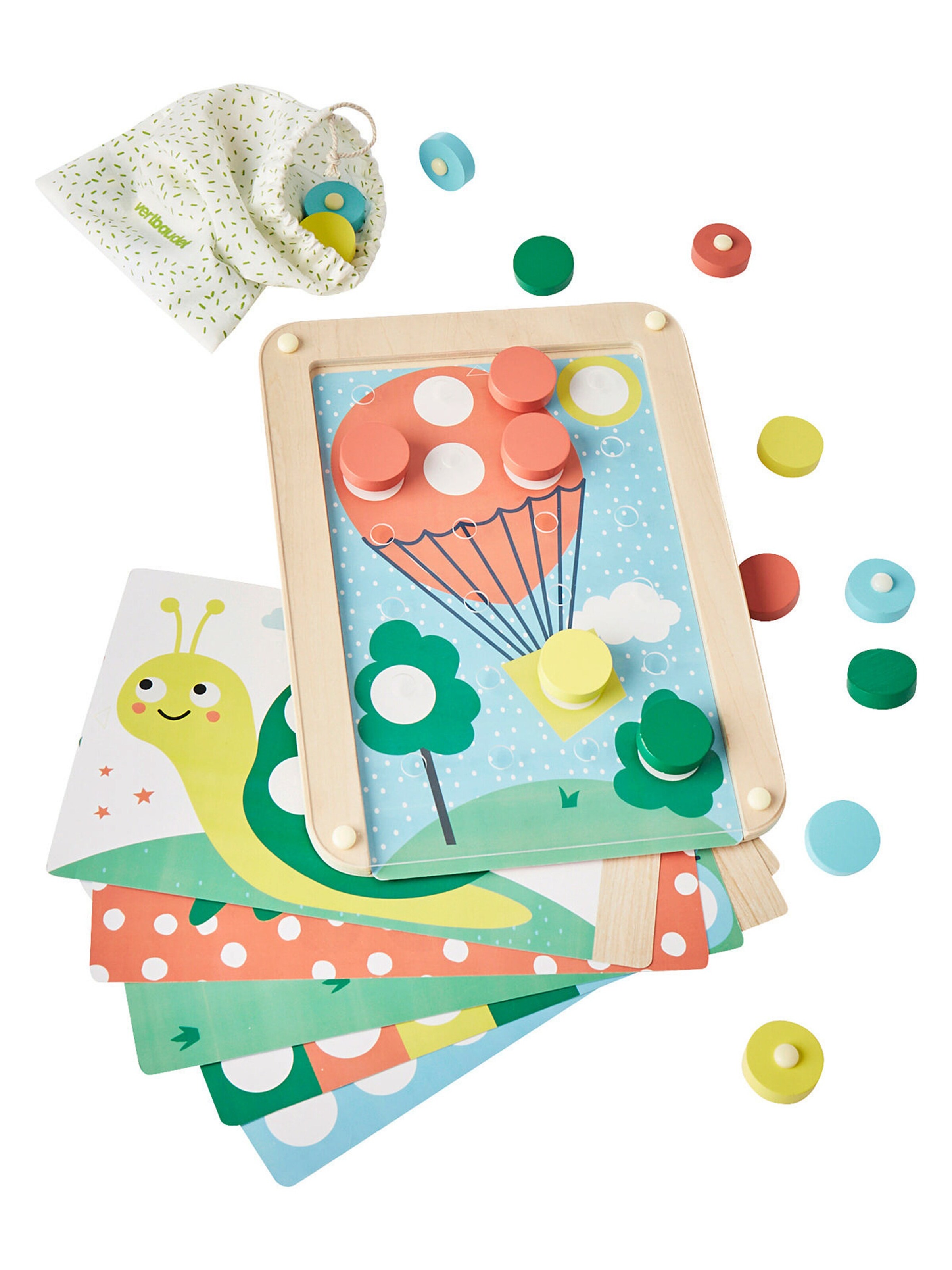 Vertbaudet Farben-Spiel für Kinder, Holzrahmen FSC® mehrfarbig