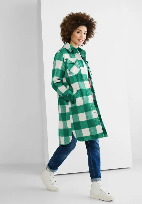 Overshirt mit Karomuster - garden green