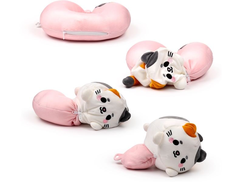 Sombo Reisekissen Plüsch 2 in 1 Katze Plüsch Memory Foam Reisekissen