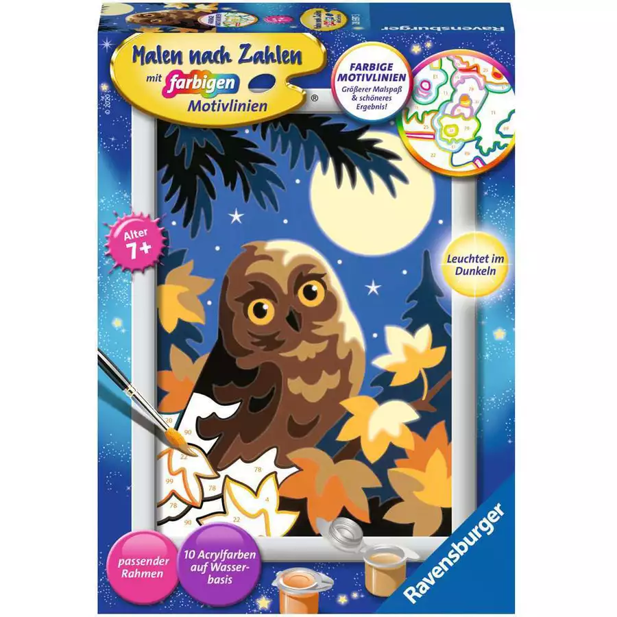 Ravensburger Eule im Mondschein bunt
