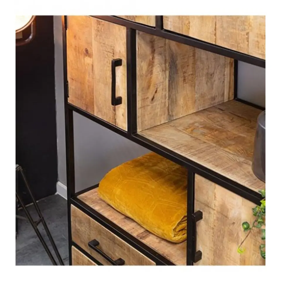 Furndea Morada vakkenkast industrieel - 45x90x200 cm