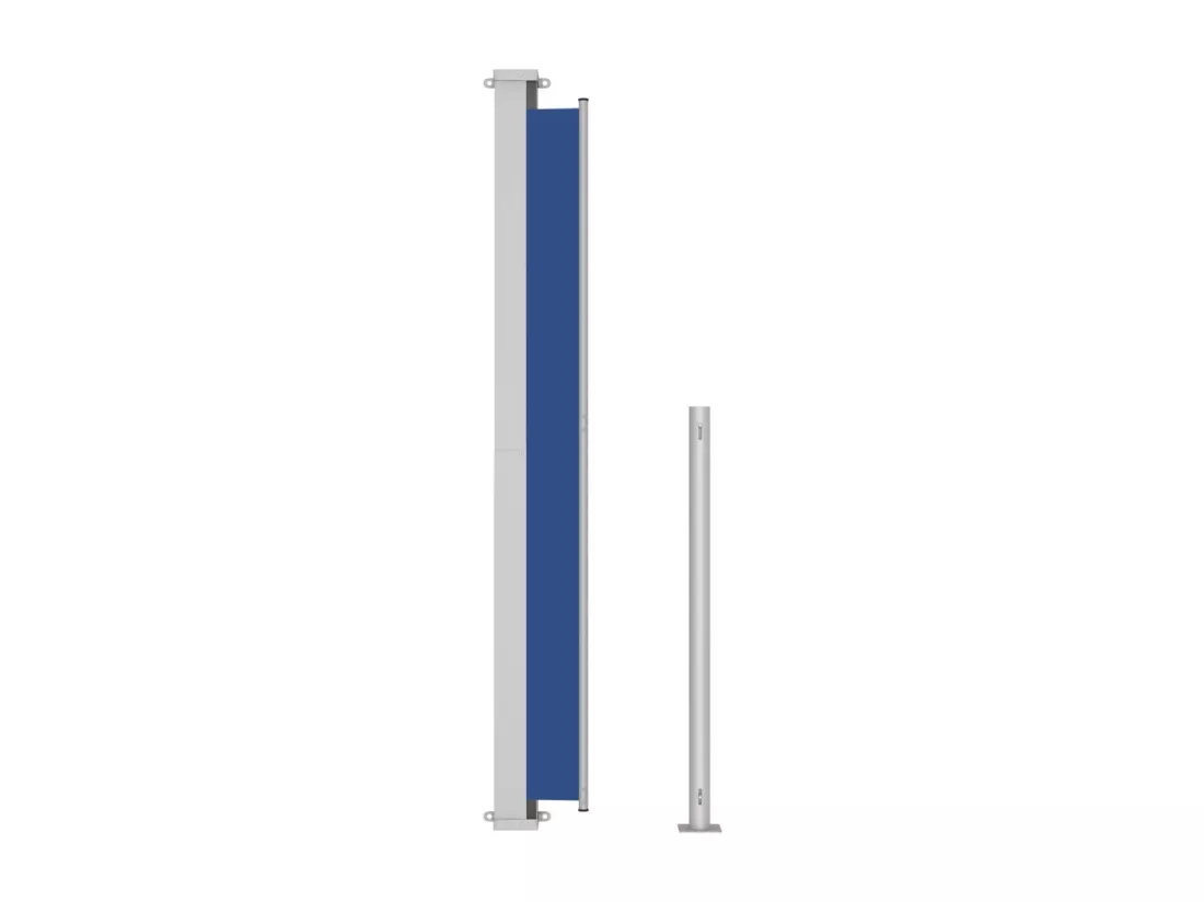 Auvent latéral rétractable de patio 200x500 cm Bleu
