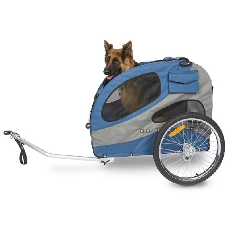 Happy Ride Aluminium Dog Bicycle Trailer Blauw | 11627.1