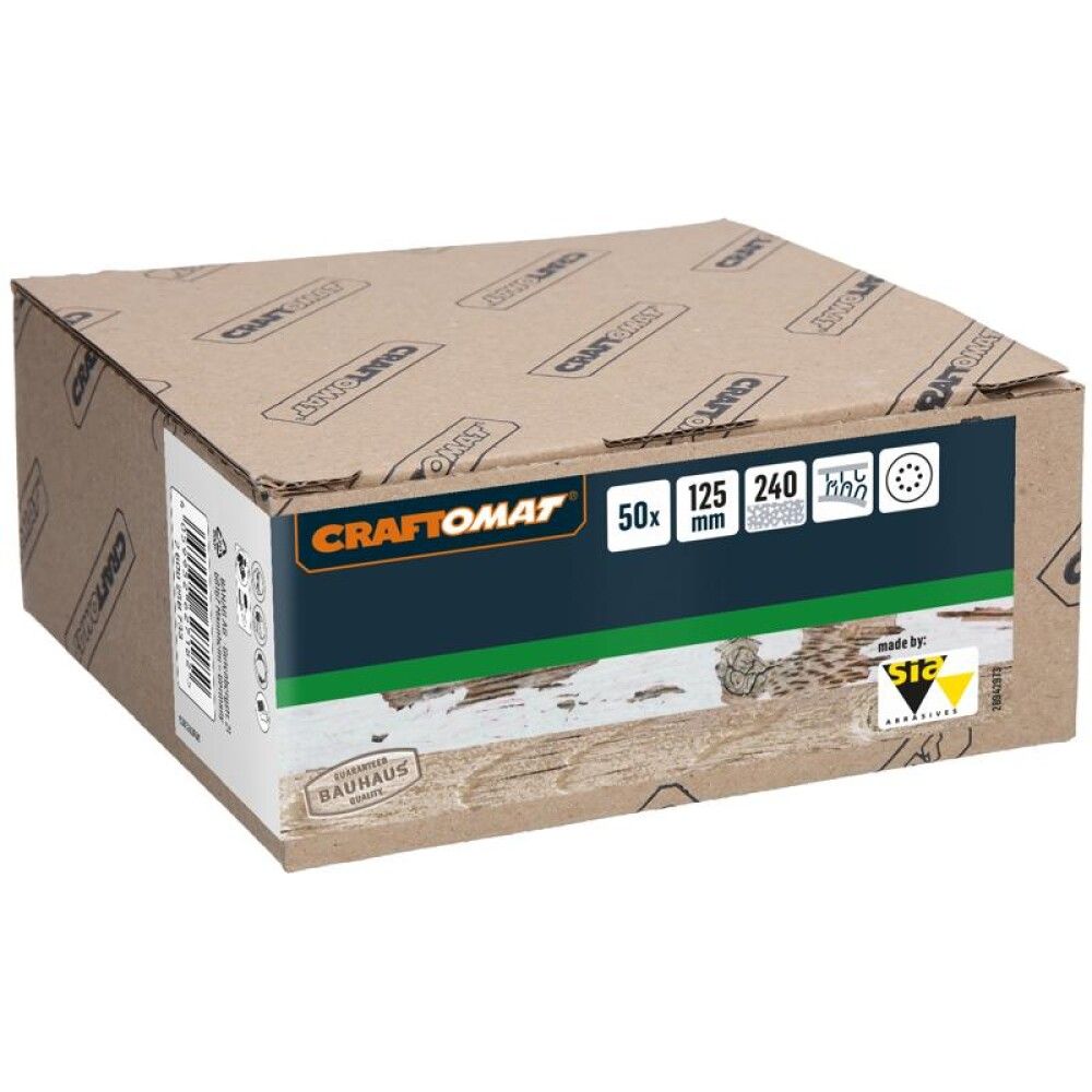 SLIPEPAPIR CRAFTOMAT Ø125MM K240 50STK