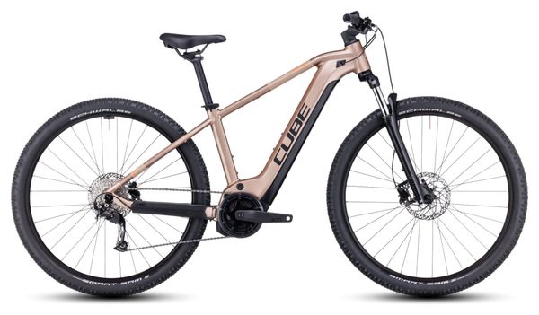 VTT Électrique Semi-Rigide Cube Reaction Hybrid Performance 625 Shimano Alivio 9V 625 Wh 27.5'' Marron Metallic