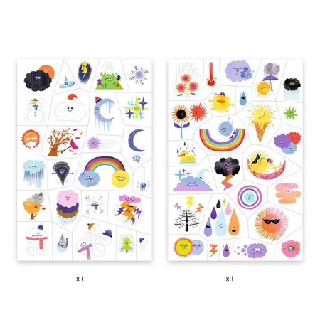Djeco Tattoos: Wetter Emojis