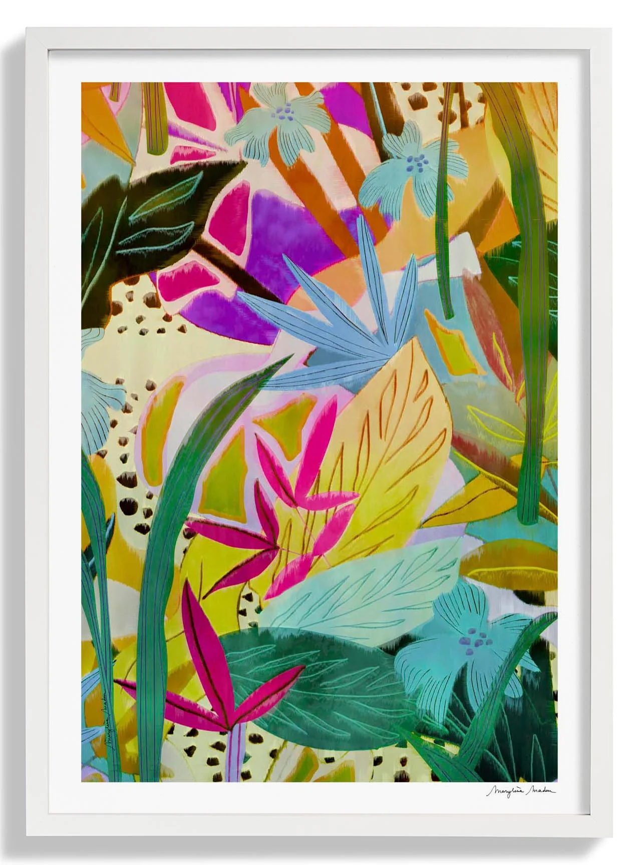 Dschungel Collage Gelb von MARYLENE MADOU