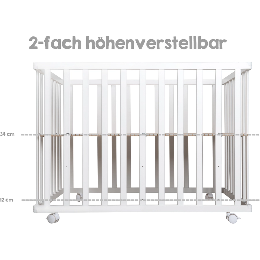 roba Klappbares Laufgitter 74 x 100 cm taupe