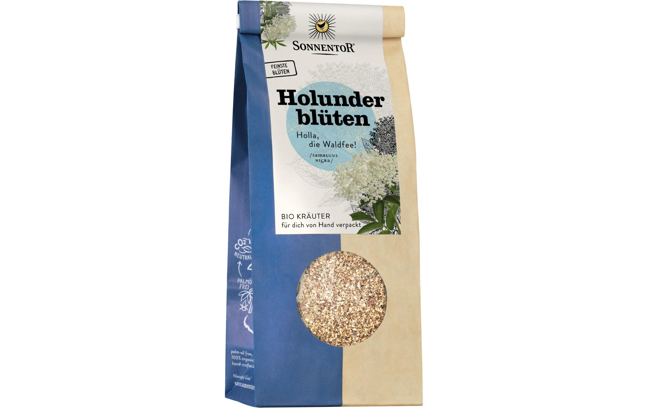 Teeblätter Bio Holunderblüten gerebelt lose 80 gBiozertifizierter Tee