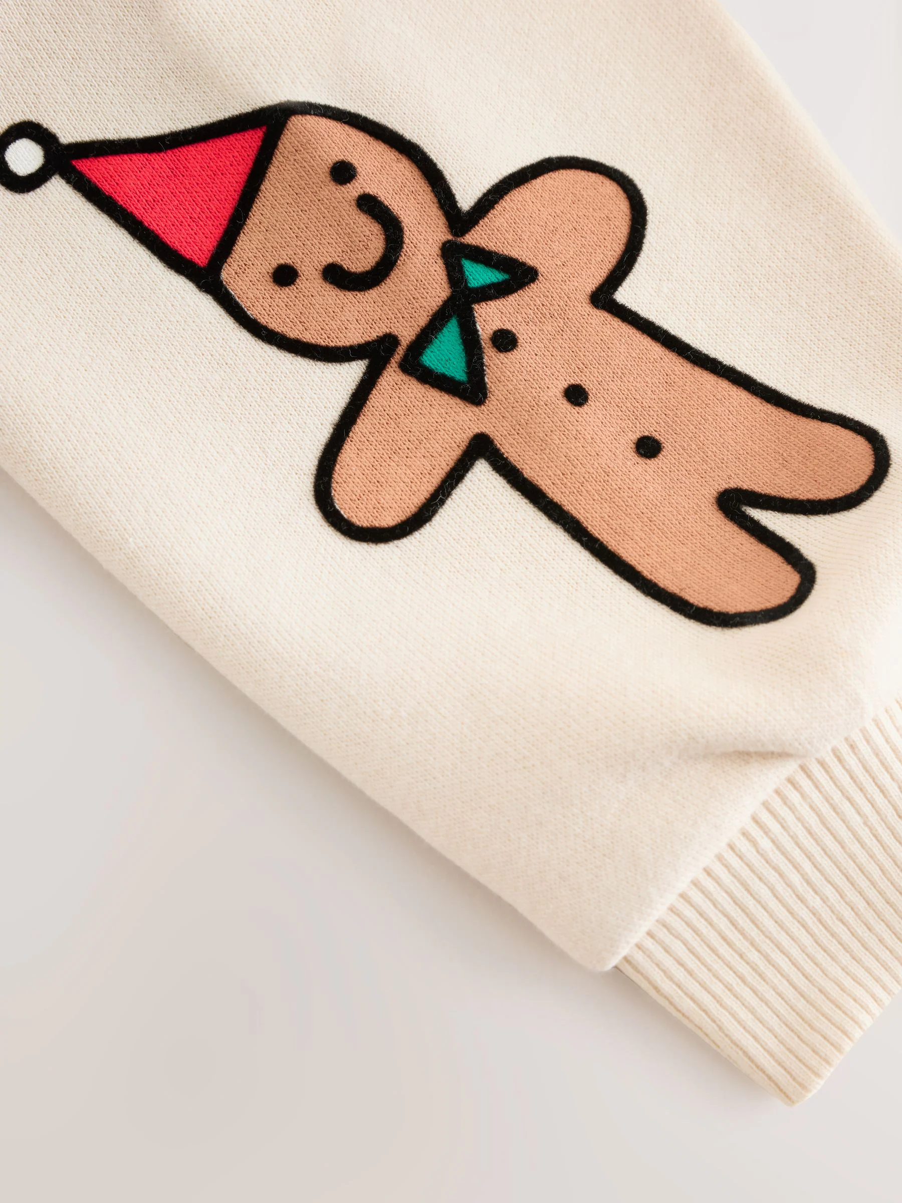 Ecru wit - Kersttrui met ronde hals (3mnd-7jr)