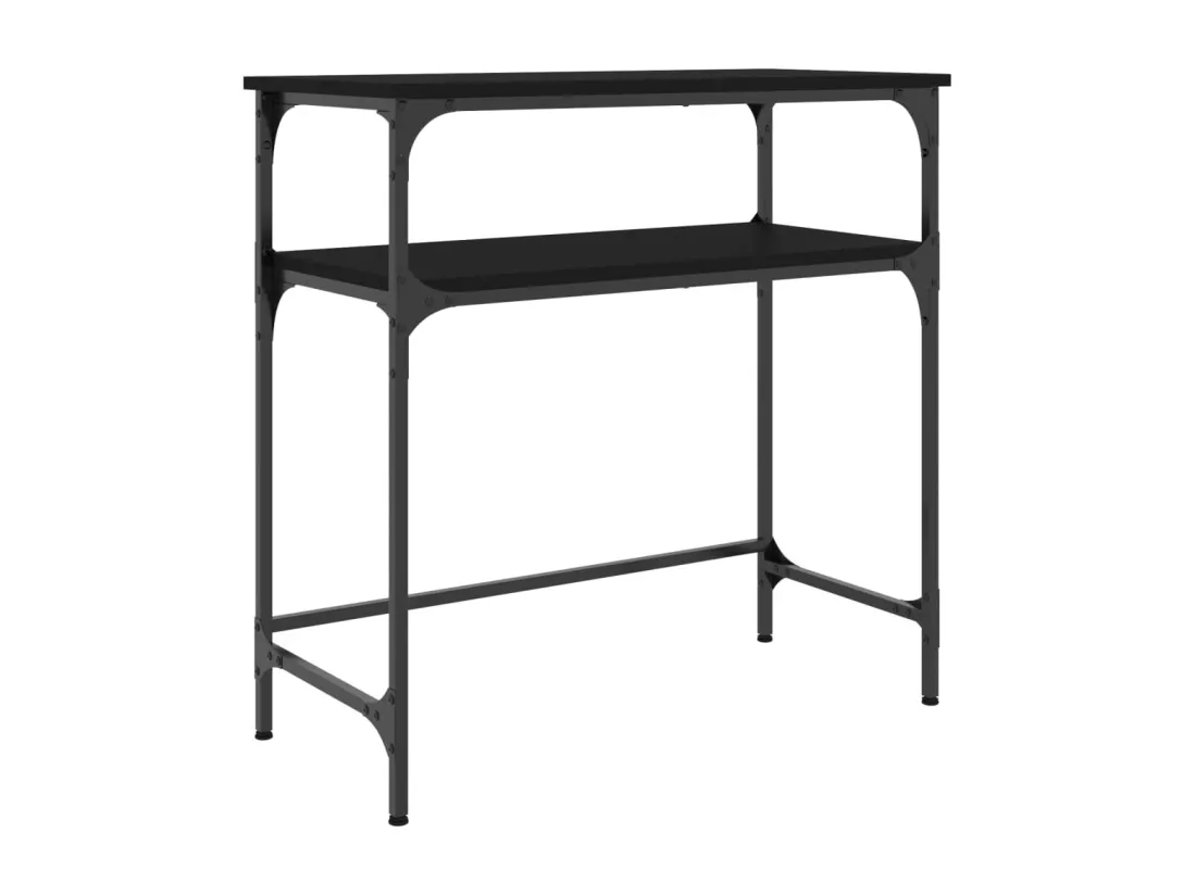 Table console noir 75x35,5x75 cm bois d'ingénierie