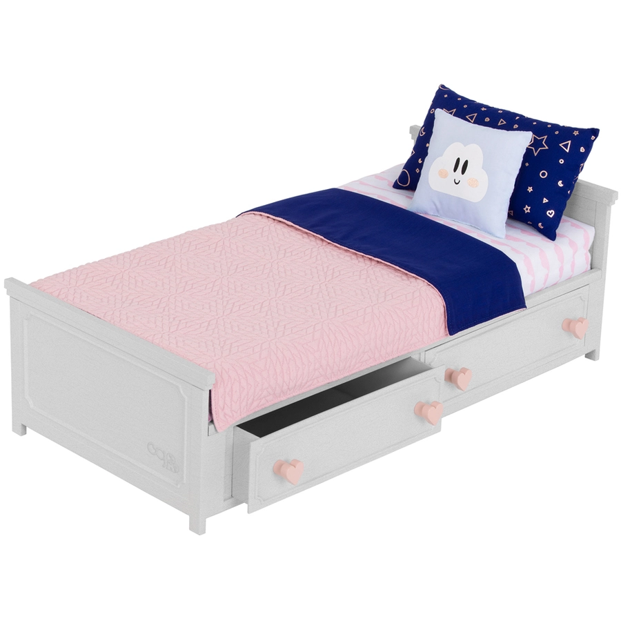 Our Generation Puppenbett mit Schubladen Mehrfarbig
