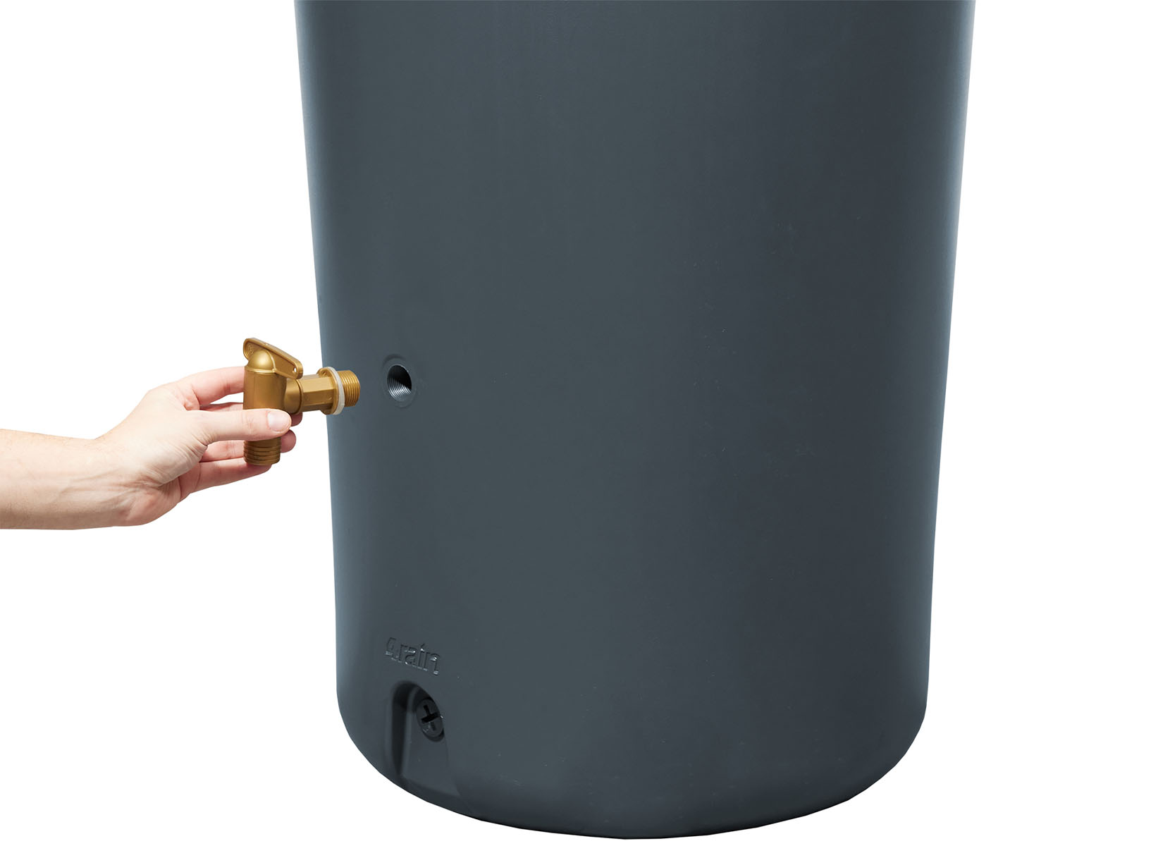 4rain Azura 2in1 Regenspeicher 230L mit Pflanzschale Graphitgrau