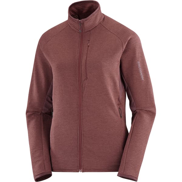 Veste polaire SALOMON ESSENTIAL LIGHTWARM FZ W RUM RAISIN