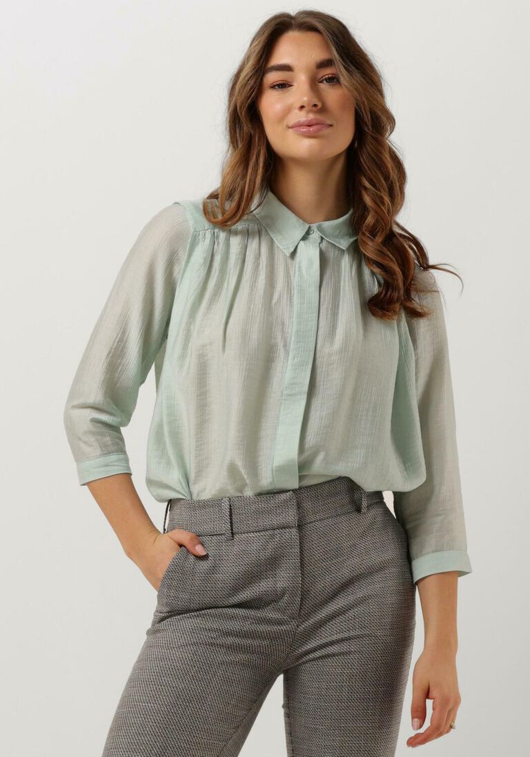 MINUS lichtblauwe minus blouse aneda 3/4 sleeve shirt