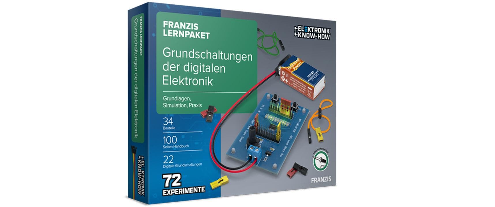 Lernpaket Grundschaltungen der digitalen Elektronik, DeutschVollständiges Experimentiersystem mit digitalen Grundschaltungen