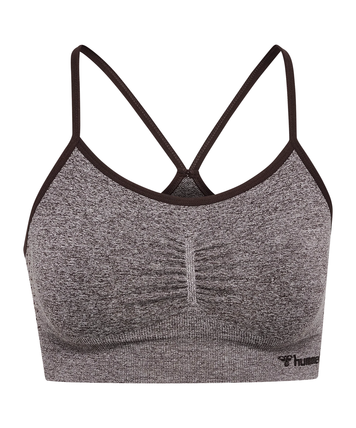 Hummel CI Seamless Scrunch Sport-BH Damen Braun F8389