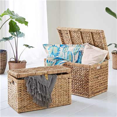 Coffre de rangement tressé