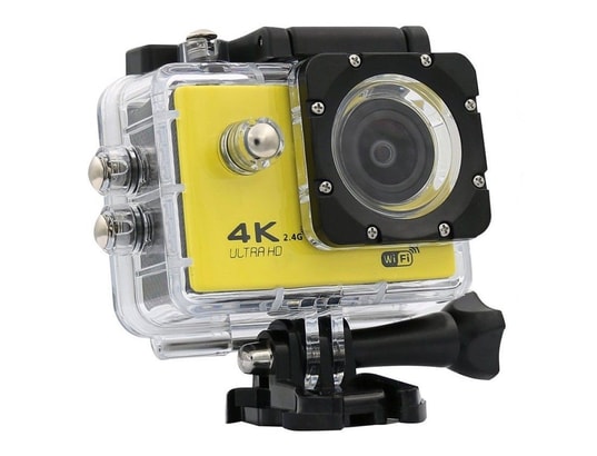 YONIS - Caméra sport étanche 4k slow motion grand angle 170° jaune ...