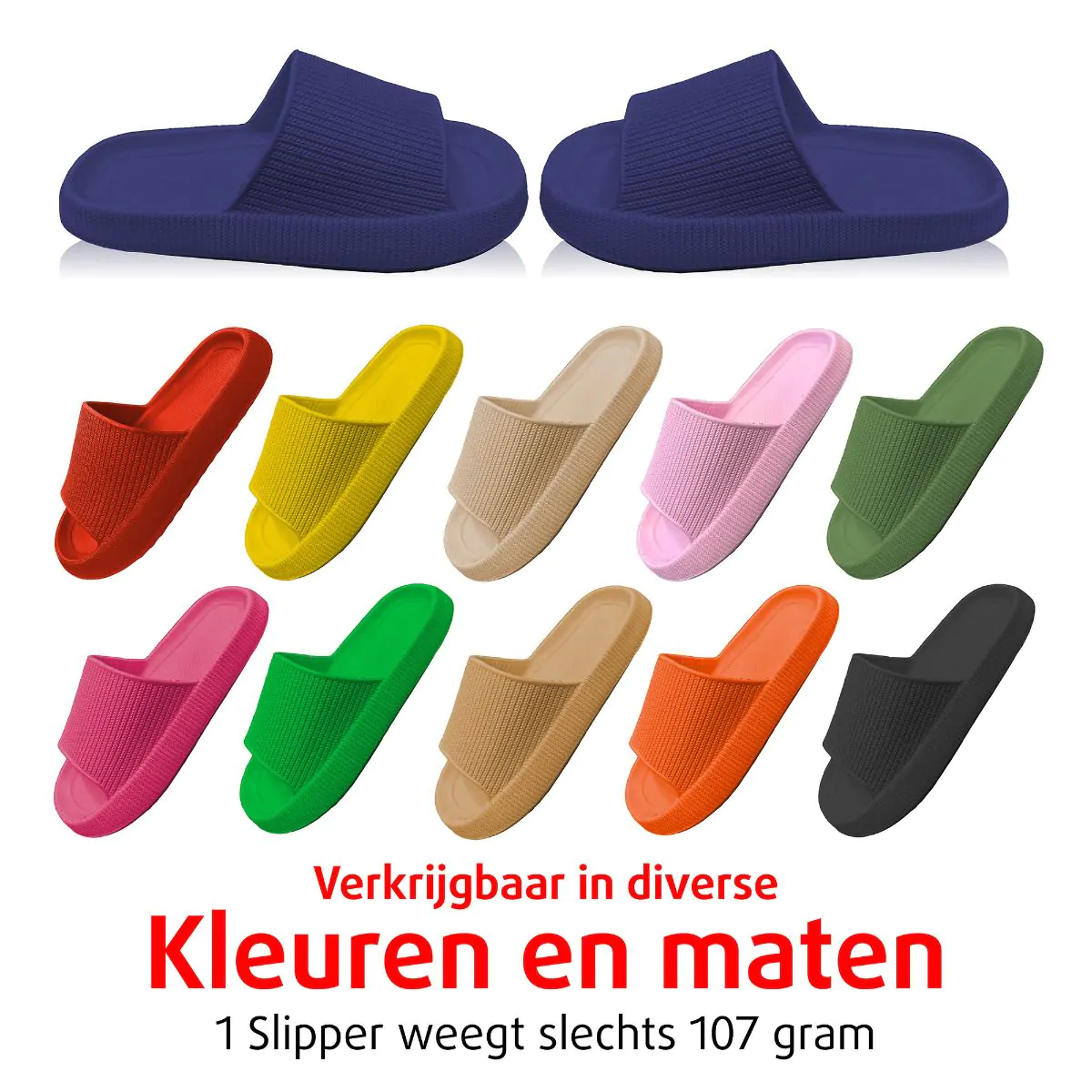Orthopedische Zomer Badslippers (Donker blauw)