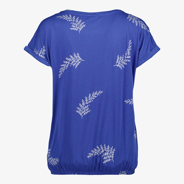 TwoDay dames T-shirt blauw met veren