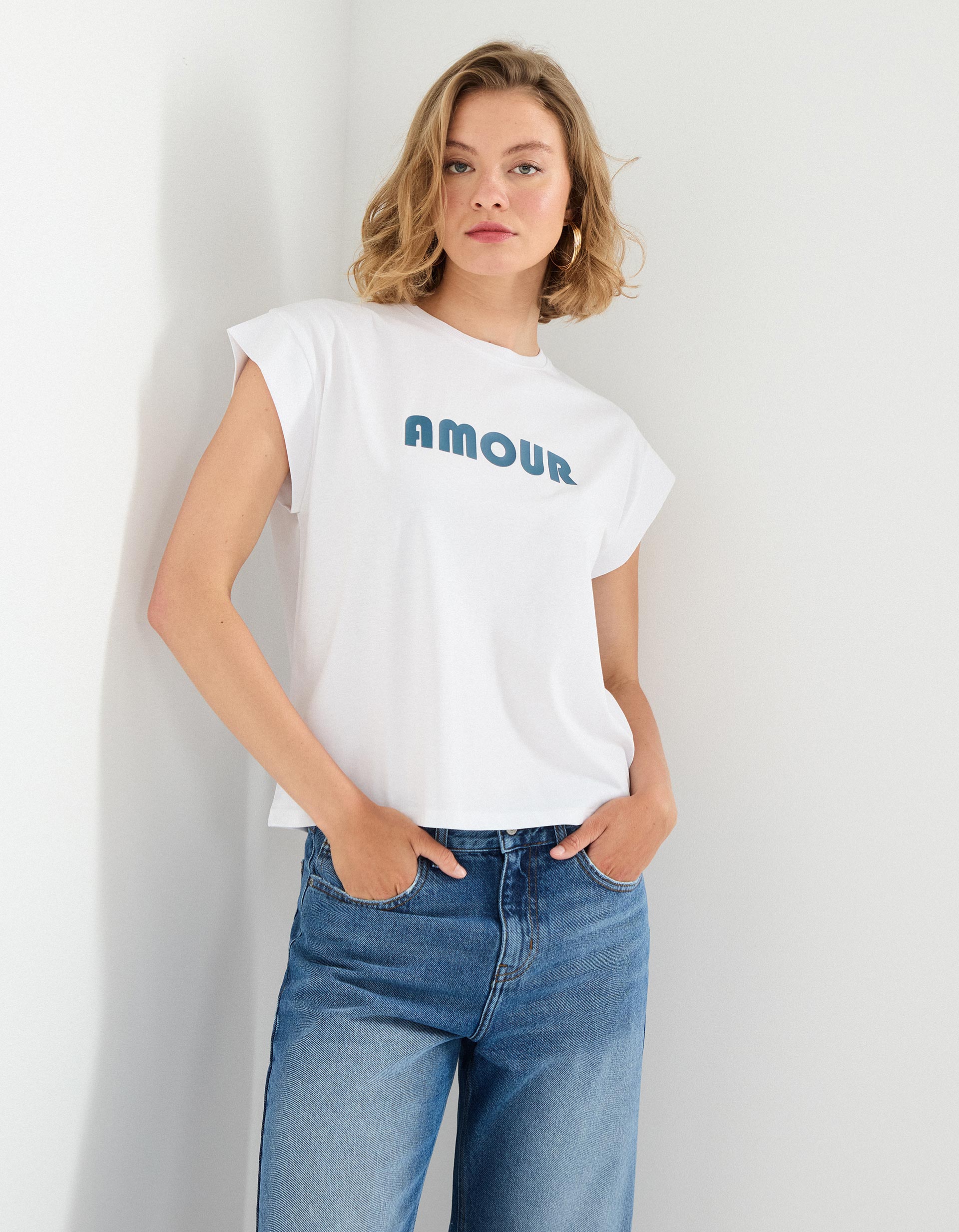 T-shirt Print, Mulher, Branco