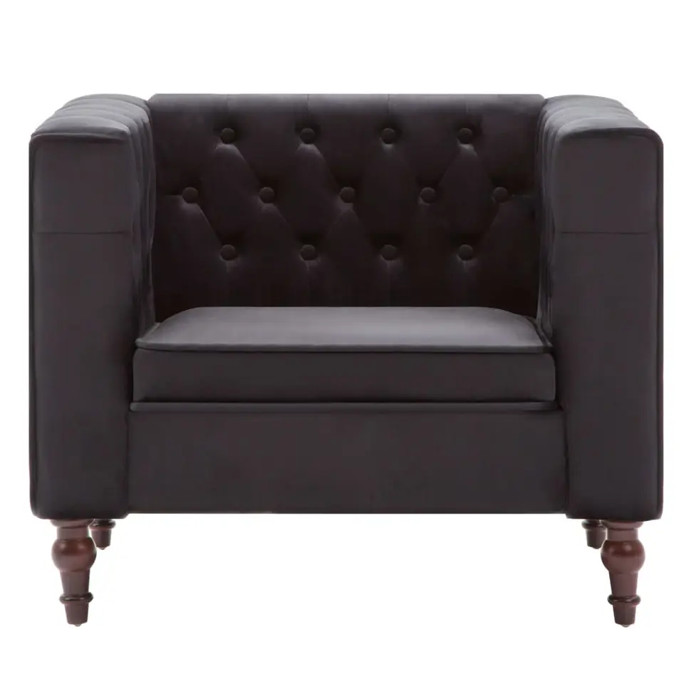 vidaXL - Fauteuil - Zwart - Stof