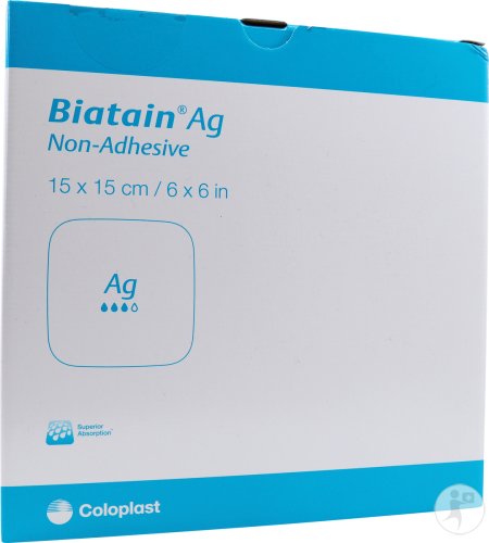 Biatain Ag Pansement Mousse Non-Adhesive 15x15cm Pièces 5 (9625)