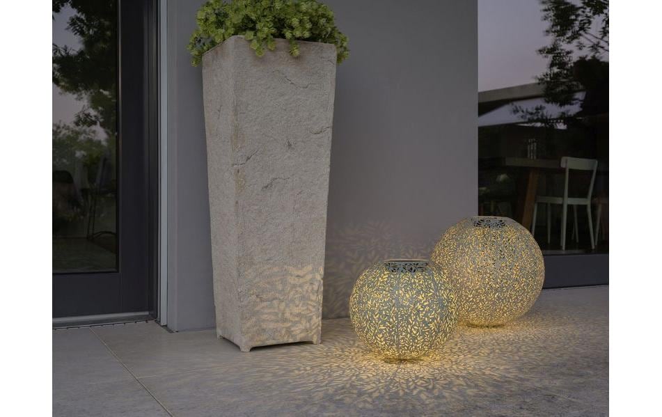 Windlicht Solar Antic Ball Mistral Ø 30 cm, MintSolarleuchte zum Aufstellen