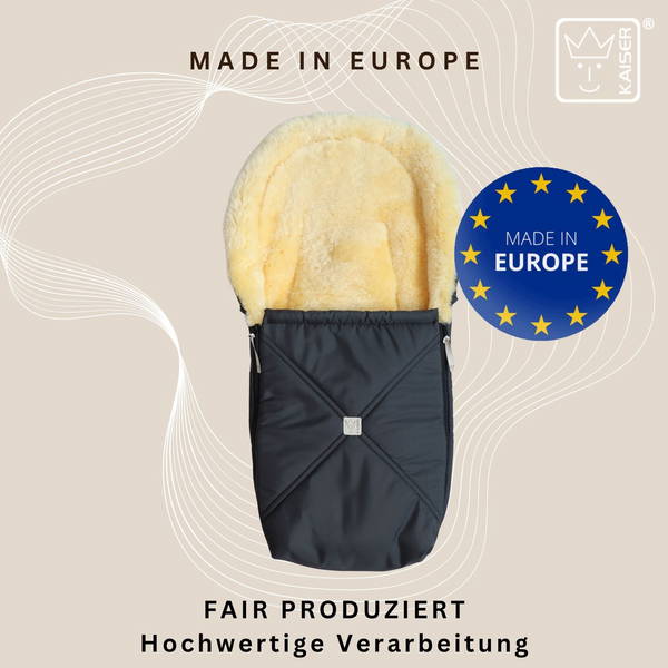 KaiserKaiser   EMMY Lammfell Babyschalen Fusssack anthracite