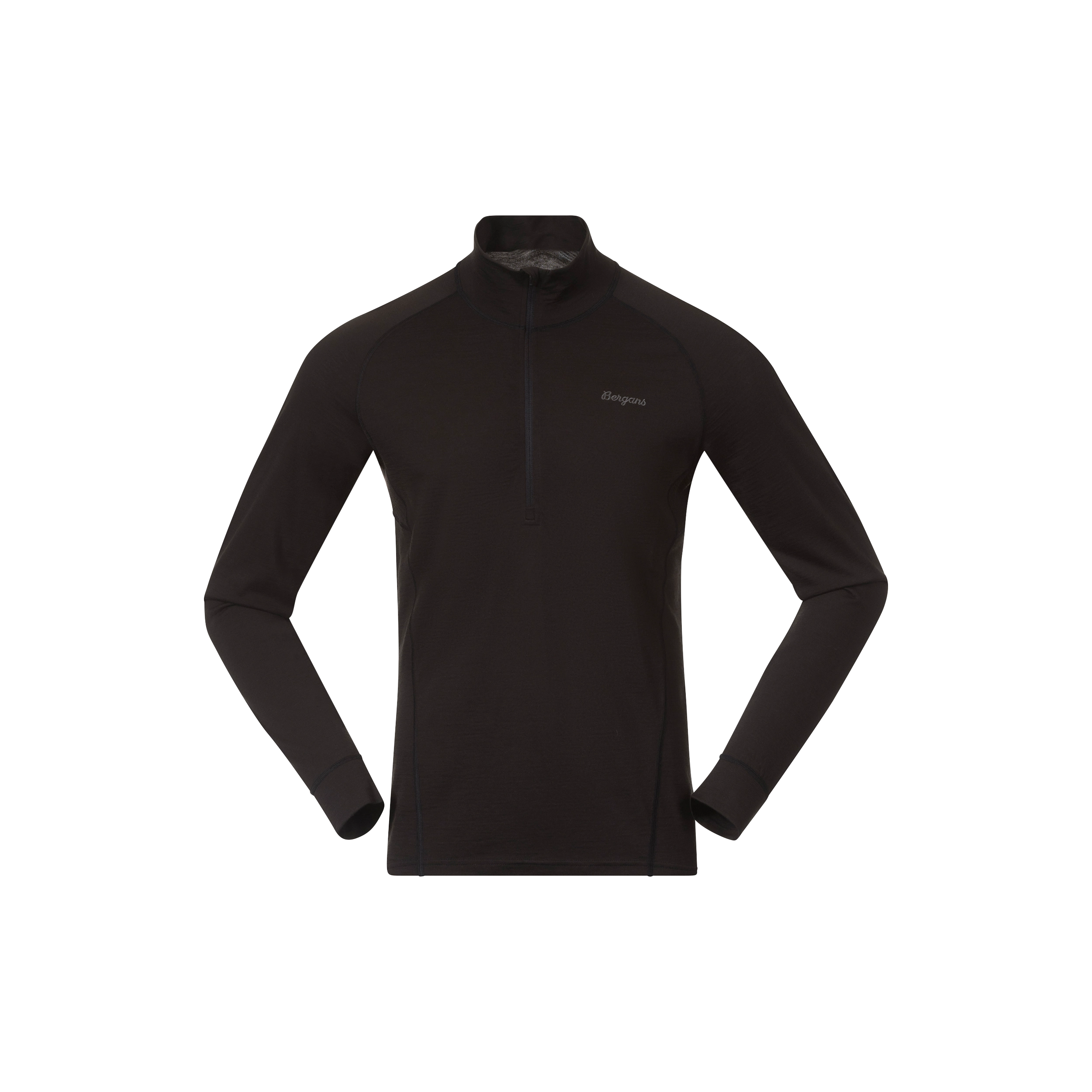 Inner:Pure Merino Half Zip Men Black