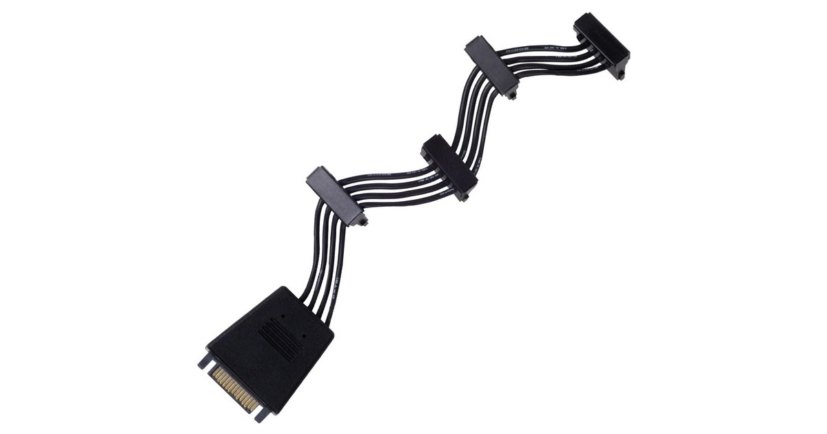 SilverStoneSST-CP06-E4, 1x 15-Pin-SATA > 4x 15-Pin-SATA kabel