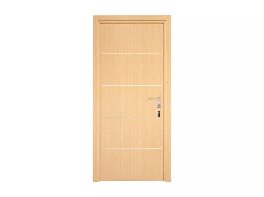 Bloc-porte pose fin de chantier collection Premium Seymour, H.204 x l.83 cm, aspect chêne clair, réversible