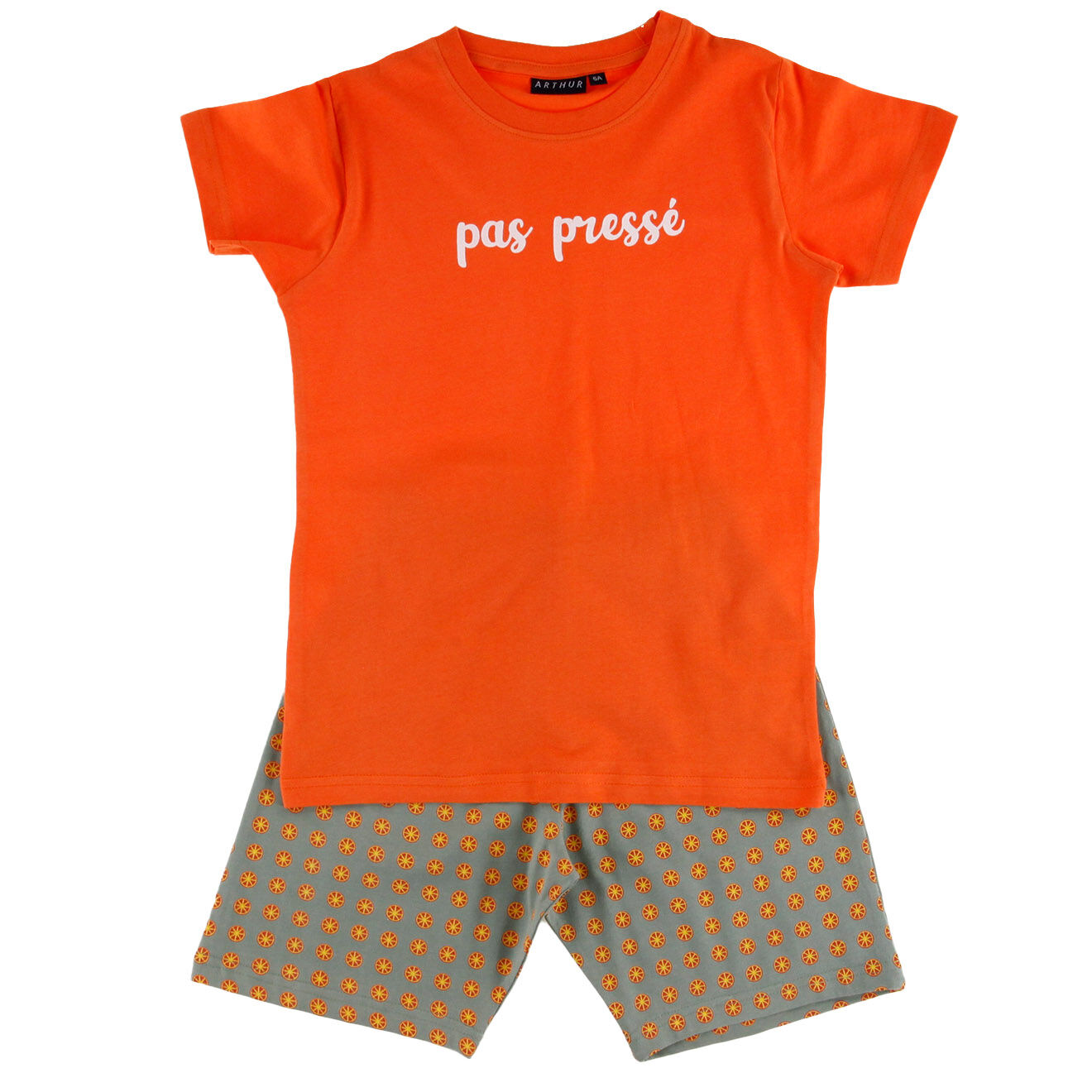 Arthur Pyjama imprimé orange/marron