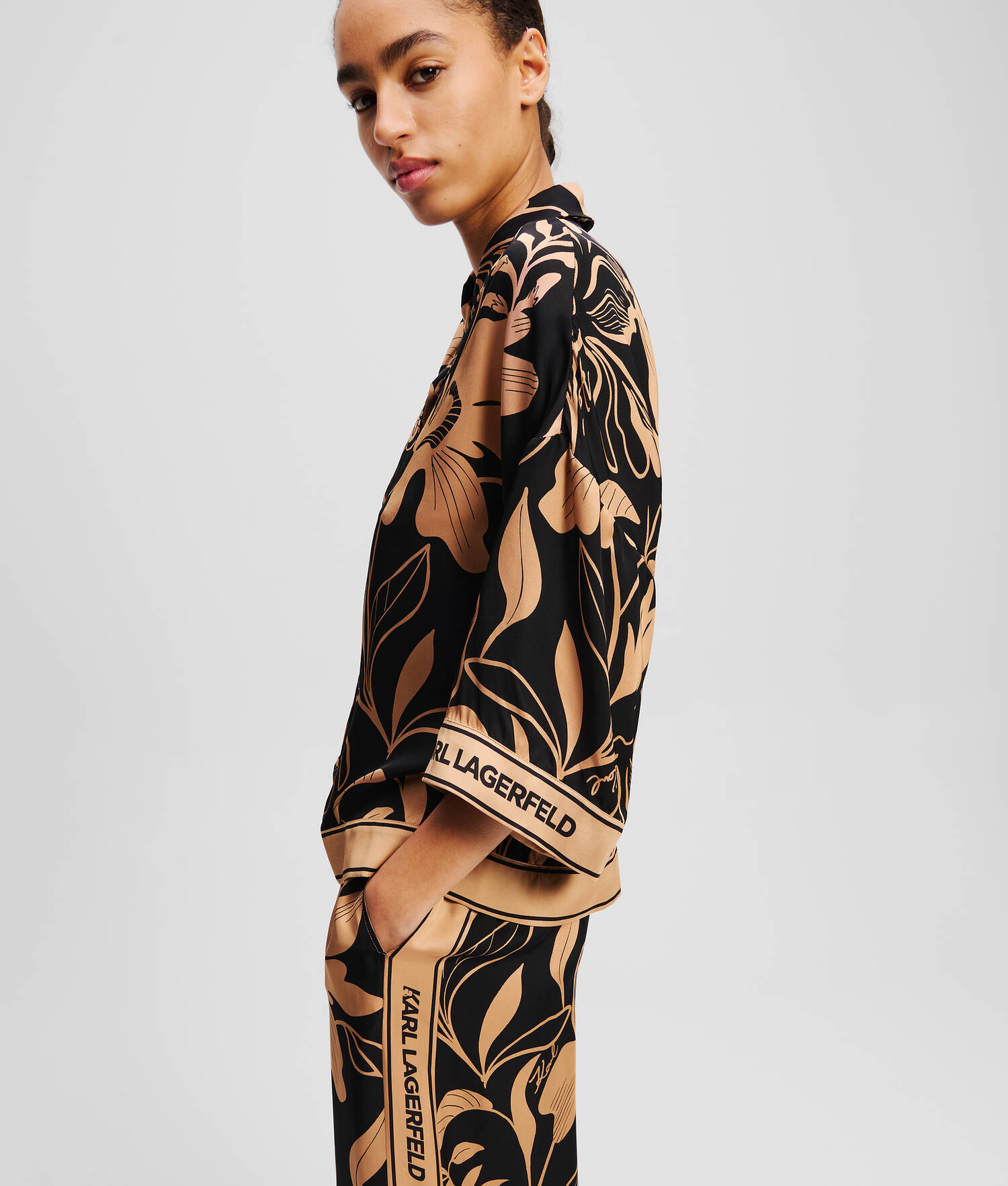 Chemisier à manches courtes - All Over Orchid Print