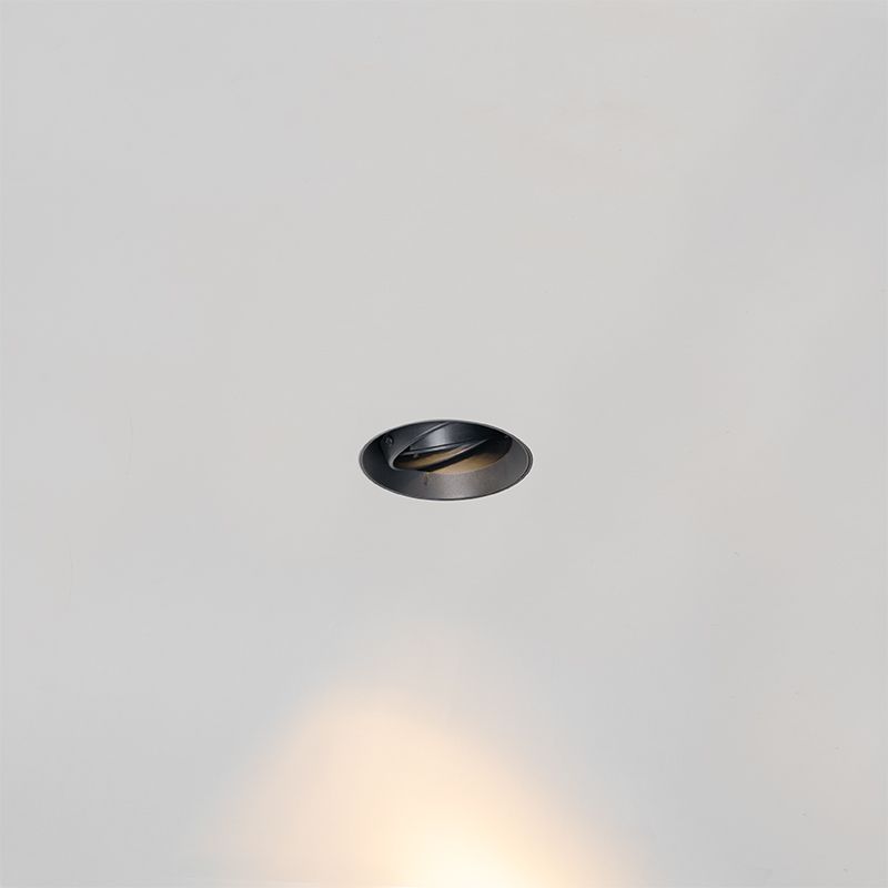 Moderne inbouwspot zwart GU10 AR70 rond trimless - Oneon Honey