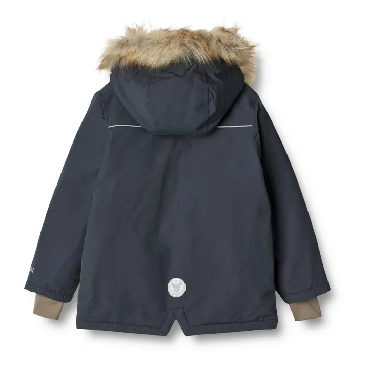 Wheat Parka Façon Fourrure Matières Recyclées Kasper Tech | Bleu marine