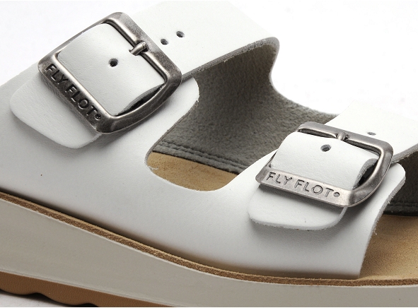 Flyflot mules et sabots plats femme frein 29698 blanc