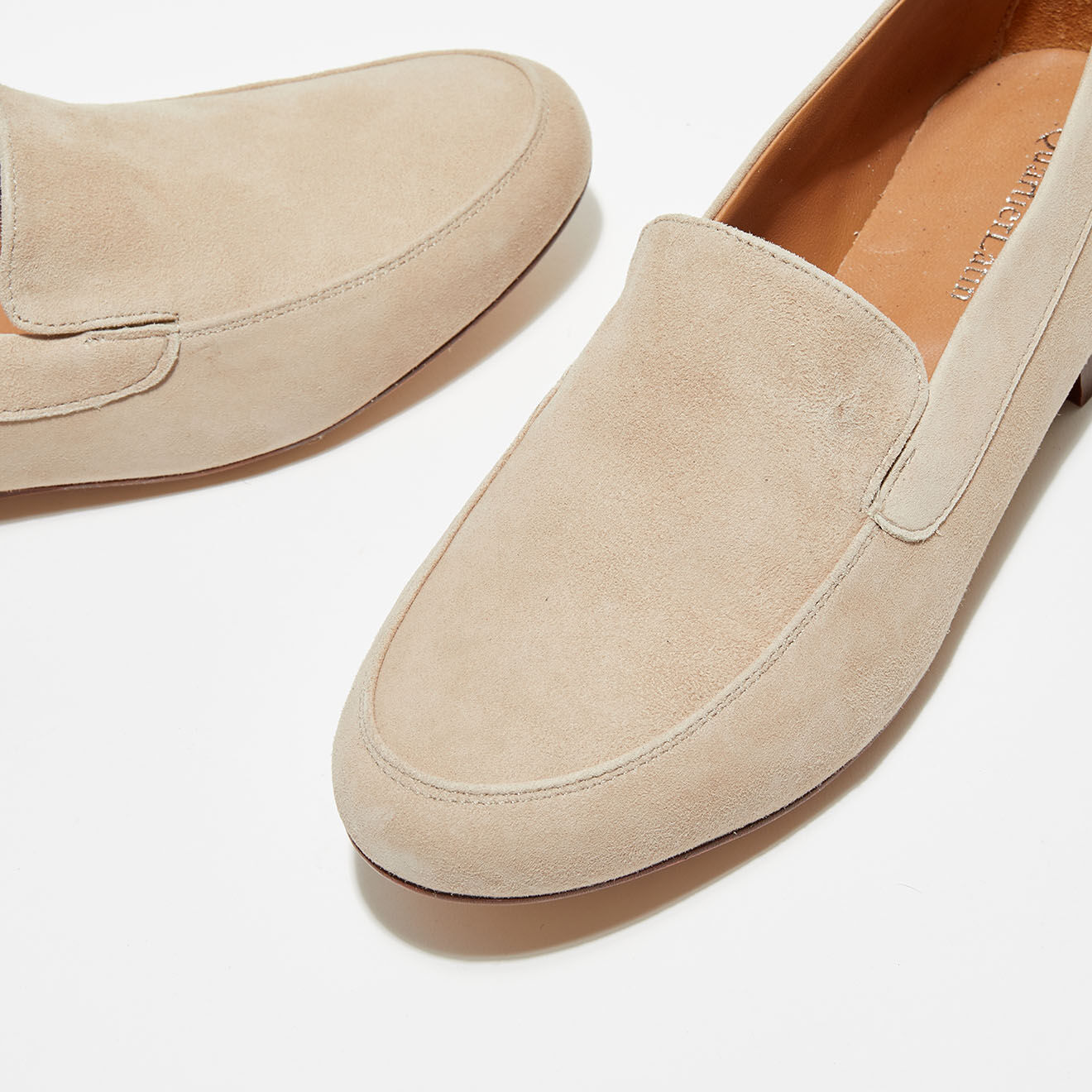 Quartier Latin Mocassins en Velours de Cuir Love taupe