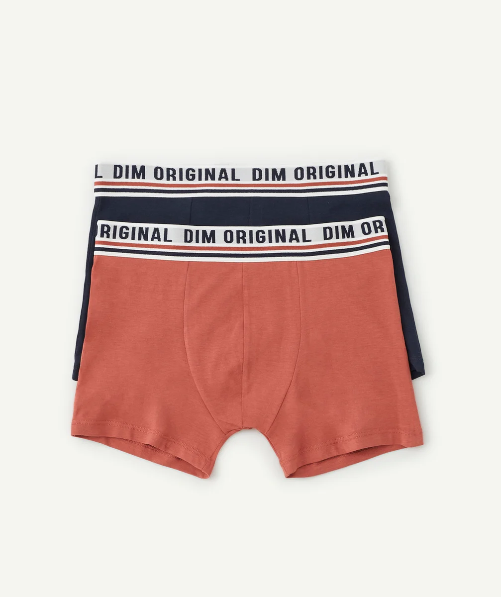 DIMLOT DE 2 BOXERS ORIGINALS BLEU ET ROUGE