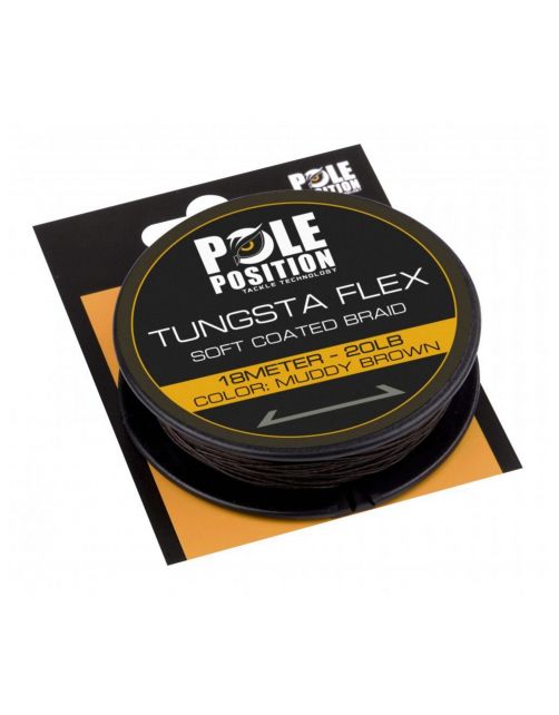 Pole Position Tungstaflex Muddy Brown 20lb 18m - Vislijn -