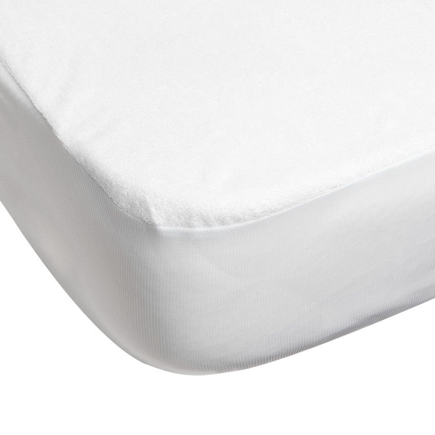 Alèse protège matelas en éponge bouclette 40x90 cm pour berceau - Blanc